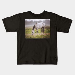 Horse in the Fog Kids T-Shirt